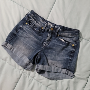 Mossimo High-Rise Midi Rolled Hem Short Shorts Women’s 2 (26"‎ Waist)